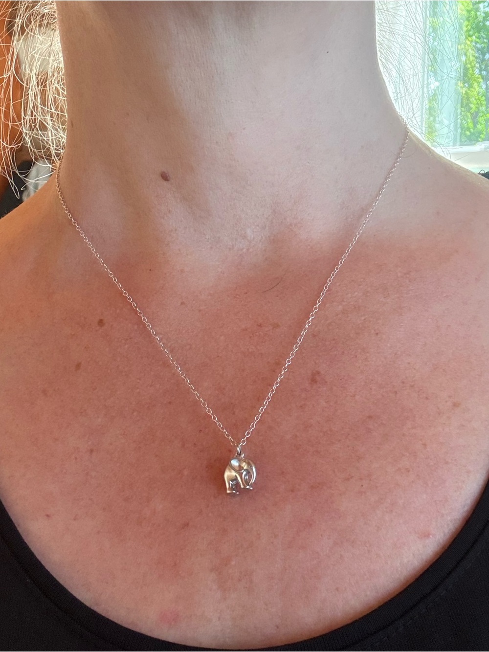 Silver Elephant Pendant Necklace